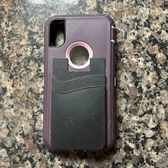 2 Tone Purple Otterbox for iPhone X or Xs - Picture 4 of 15